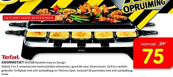 Aanbiedingen Tefal gourmetset stijlvol 2-in-1 ontwerp met roestvrijstalen elementen - Tefal - Geldig van 05/01/2015 tot 11/01/2015 bij It's Electronics