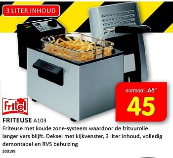 Aanbiedingen Fritel friteuse friteuse met koude zone-systeem - Fritel - Geldig van 05/01/2015 tot 11/01/2015 bij It's Electronics