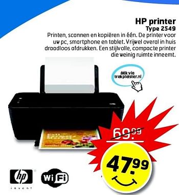 Aanbiedingen Hp printer printen, scannen en kopiëren in één - HP - Geldig van 06/01/2015 tot 11/01/2015 bij Trekpleister