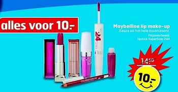 Aanbiedingen Maybelline lip make-up - Maybelline - Geldig van 06/01/2015 tot 11/01/2015 bij Trekpleister