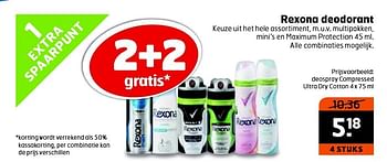 Aanbiedingen Rexona deodorant - Rexona - Geldig van 06/01/2015 tot 11/01/2015 bij Trekpleister