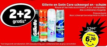 Aanbiedingen Gillette en satin care scheergel en -schuim - Gillette - Geldig van 06/01/2015 tot 11/01/2015 bij Trekpleister