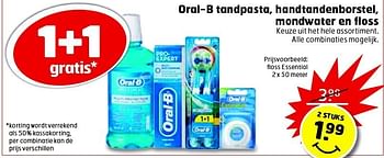 Aanbiedingen Oral-b tandpasta, handtandenborstel, mondwater en floss - Oral-B - Geldig van 06/01/2015 tot 11/01/2015 bij Trekpleister