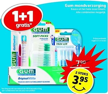 Aanbiedingen Gum mondverzorging - GUM - Geldig van 06/01/2015 tot 11/01/2015 bij Trekpleister