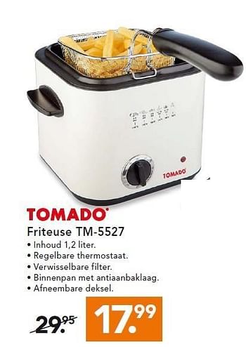 Aanbiedingen Tomado friteuse - Tomado - Geldig van 05/01/2015 tot 14/01/2015 bij Blokker