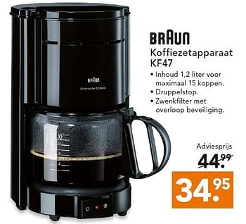 Aanbiedingen Braun koffiezetapparaat - Braun - Geldig van 05/01/2015 tot 14/01/2015 bij Blokker