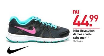 Aanbiedingen Nike revolution dames sport schoenen - NIKE - Geldig van 05/01/2015 tot 18/01/2015 bij Scapino