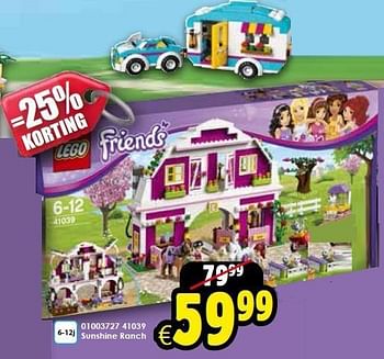 Aanbiedingen 41039 sunshine ranch - Lego - Geldig van 03/01/2015 tot 18/01/2015 bij ToyChamp