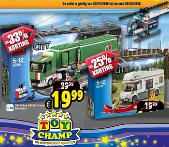 Aanbiedingen 60025 grand prix truck - Lego - Geldig van 03/01/2015 tot 18/01/2015 bij ToyChamp
