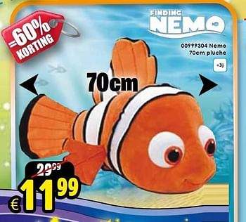 Aanbiedingen Nemo 70cm pluche - Disney - Geldig van 03/01/2015 tot 18/01/2015 bij ToyChamp