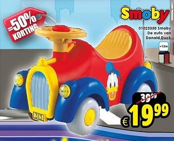 Aanbiedingen Smoby de auto van donald duck - Smoby - Geldig van 03/01/2015 tot 18/01/2015 bij ToyChamp