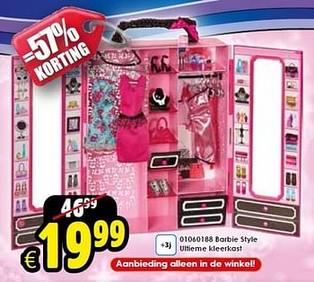 Aanbiedingen Barbie style ultieme kleerkast - Mattel - Geldig van 03/01/2015 tot 18/01/2015 bij ToyChamp