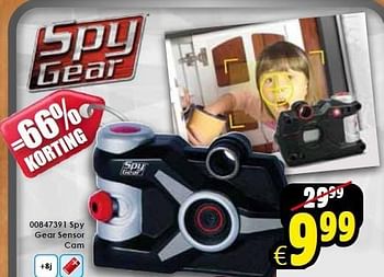 Aanbiedingen Spy gear sensor cam - Spy gear - Geldig van 03/01/2015 tot 18/01/2015 bij ToyChamp