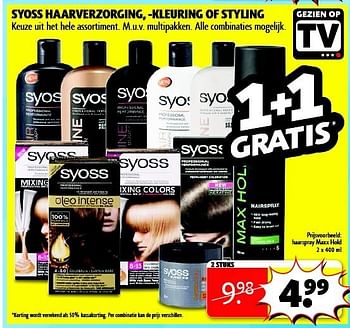 Aanbiedingen Syoss hairspray maxx hold - Syoss - Geldig van 06/01/2015 tot 11/01/2015 bij Kruidvat