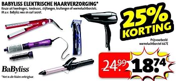 Aanbiedingen Babyliss elektrische haarverzorging - Babyliss - Geldig van 06/01/2015 tot 11/01/2015 bij Kruidvat