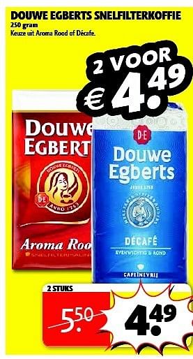 Aanbiedingen Douwe egberts snelfilterkoffie - Douwe Egberts - Geldig van 06/01/2015 tot 11/01/2015 bij Kruidvat