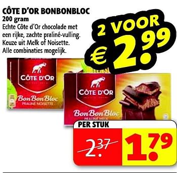 Aanbiedingen Côte d`or bonbonbloc - Cote D'Or - Geldig van 06/01/2015 tot 11/01/2015 bij Kruidvat