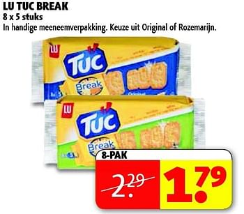 Aanbiedingen Lu tuc break - Lu - Geldig van 06/01/2015 tot 11/01/2015 bij Kruidvat