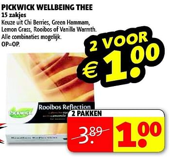 Aanbiedingen Pickwick wellbeing thee - Pickwick - Geldig van 06/01/2015 tot 11/01/2015 bij Kruidvat