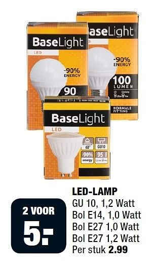 Aanbiedingen Led-lamp - BaseLight - Geldig van 05/01/2015 tot 11/01/2015 bij Big Bazar