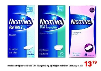 Aanbiedingen Nicotinell cool mint kauwgom - nicotinell - Geldig van 05/01/2015 tot 11/01/2015 bij Etos