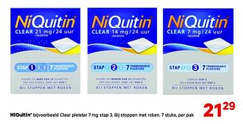 Aanbiedingen Niquitin clear pleister - Niquitin - Geldig van 05/01/2015 tot 11/01/2015 bij Etos