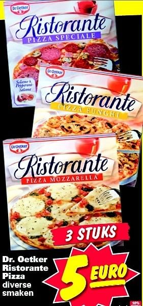 Aanbiedingen Dr. oetker ristorante pizza - Dr. Oetker - Geldig van 02/01/2015 tot 11/01/2015 bij Nettorama