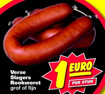 Aanbiedingen Verse slagers rookworst grof of fijn - Huismerk - Nettorama - Geldig van 02/01/2015 tot 11/01/2015 bij Nettorama