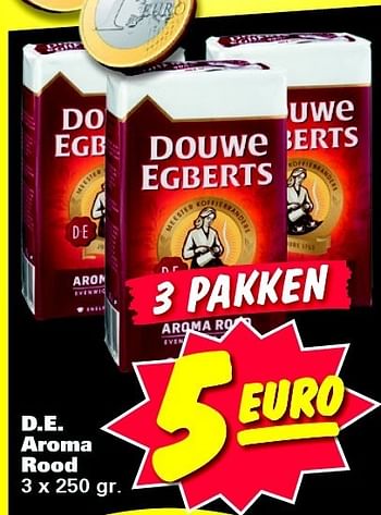 Aanbiedingen D.e. aroma rood - Douwe Egberts - Geldig van 02/01/2015 tot 11/01/2015 bij Nettorama