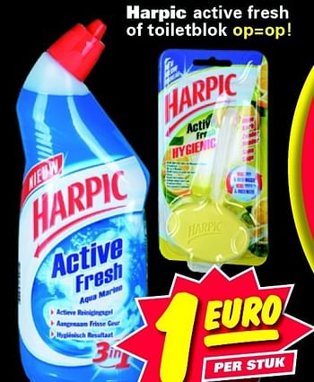 Aanbiedingen Harpic active fresh of toiletblok - Harpic - Geldig van 02/01/2015 tot 11/01/2015 bij Nettorama