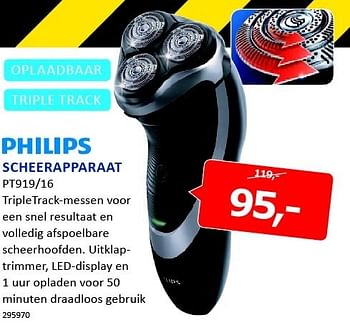 Aanbiedingen Philips scheerapparaat tripletrack-messen - Philips - Geldig van 05/01/2015 tot 11/01/2015 bij De Harense Smid