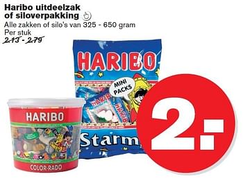 Aanbiedingen Haribo uitdeelzak of siloverpakking - Haribo - Geldig van 07/01/2015 tot 13/01/2015 bij Hoogvliet