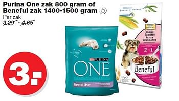 Aanbiedingen Purina one zak 800 gram of beneful - Beneful - Geldig van 07/01/2015 tot 13/01/2015 bij Hoogvliet