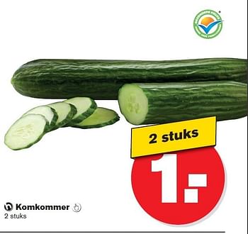 Aanbiedingen Komkommer - Huismerk - Hoogvliet - Geldig van 07/01/2015 tot 13/01/2015 bij Hoogvliet