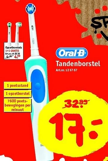Aanbiedingen Tandenborstel - Oral-B - Geldig van 05/01/2015 tot 18/01/2015 bij Kijkshop