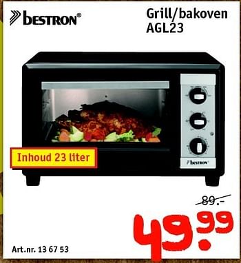 Aanbiedingen Bestron grill-bakoven - Bestron - Geldig van 05/01/2015 tot 18/01/2015 bij Kijkshop