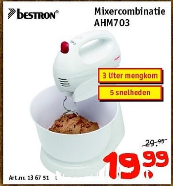 Aanbiedingen Bestron mixercombinatie - Bestron - Geldig van 05/01/2015 tot 18/01/2015 bij Kijkshop
