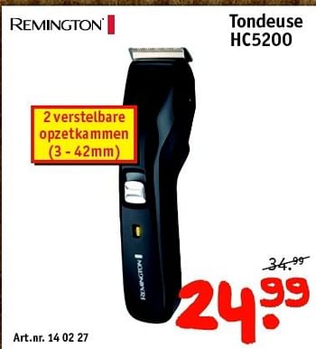 Aanbiedingen Remington tondeuse - Remington - Geldig van 05/01/2015 tot 18/01/2015 bij Kijkshop