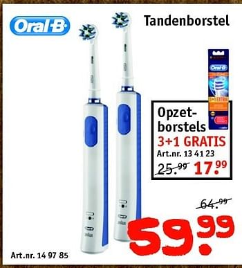 Aanbiedingen Tandenborstel - Oral-B - Geldig van 05/01/2015 tot 18/01/2015 bij Kijkshop