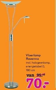 Aanbiedingen Vloerlamp ravenna incl. halogeenlamp, energielabel d - Huismerk - Leen Bakker - Geldig van 04/01/2015 tot 17/01/2015 bij Leen Bakker