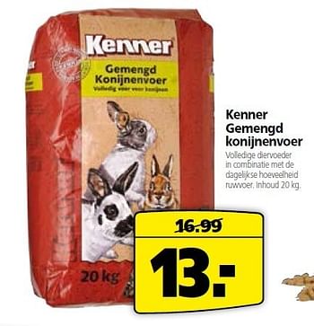 Aanbiedingen Kenner gemengd konijnenvoer - Kenner - Geldig van 05/01/2015 tot 18/01/2015 bij Welkoop