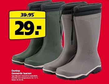 Aanbiedingen Dunlop gevoerde laarzen - Huismerk - Welkoop - Geldig van 05/01/2015 tot 18/01/2015 bij Welkoop