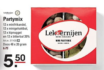 Aanbiedingen Partymix - Lekkernijen - Geldig van 05/01/2015 tot 19/01/2015 bij Sligro