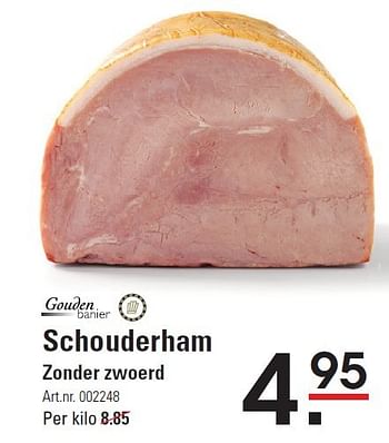 Aanbiedingen Schouderham zonder zwoerd - Gouden Banier - Geldig van 05/01/2015 tot 19/01/2015 bij Sligro