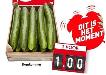 Aanbiedingen Komkommer - Huismerk - Deka Markt - Geldig van 11/01/2015 tot 17/01/2015 bij Deka Markt