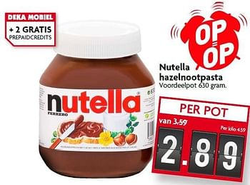 Aanbiedingen Nutella hazelnootpasta - Nutella - Geldig van 11/01/2015 tot 17/01/2015 bij Deka Markt