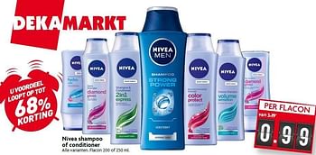 Aanbiedingen Nivea shampoo of conditioner - Nivea - Geldig van 11/01/2015 tot 17/01/2015 bij Deka Markt