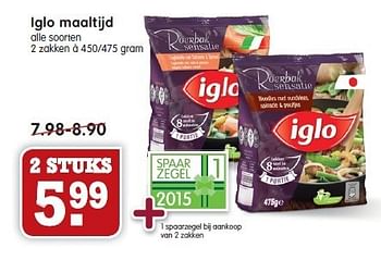 Aanbiedingen Iglo maaltijd - Iglo - Geldig van 11/01/2015 tot 17/01/2015 bij Em-té