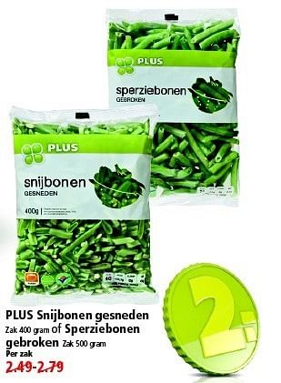 Aanbiedingen Plus snijbonen gesneden of sperziebonen - Huismerk - Plus - Geldig van 11/01/2015 tot 17/01/2015 bij Plus