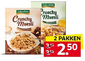Aanbiedingen Crunchy muesli - Crownfield - Geldig van 12/01/2015 tot 17/01/2015 bij Lidl